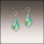 Cool Green Dangle Handmade Earrings by Illustrated Light & DC Designs