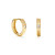 Single Crystal Huggie Hoop Earrings by Amano