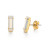 Baguette Crystal Stud Earrings by Amano
