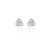 Silver Flowing Knot Post Earring