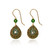 Green Flower Teardrop Earring