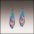 Peacock Mosaic Mixed Metal Feather Drop Earrings – from Illustrated Light & DC Designs