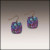 Purple Butterfly Pattern Button Drop Earrings – from Illustrated Light & DC Designs