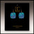 Blue Butterfly Pattern Button Drop Earrings – from Illustrated Light & DC Designs