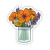California Wildflower Bouquet Sticker from Brenna Daugherty Illustration