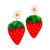 Strawberries and Flowers Acetate Earrings from Jenny Lemons