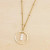 Treble Three Pearls Circle Necklace 18" – White Freshwater Pearl, Gold Filled from Freshie & Zero