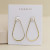 Gold Long Oval Hoop Earrings from JaxKelly
