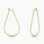 Gold Long Oval Hoop Earrings from JaxKelly