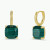 Gemstone Mini Drop Malachite Earrings from JaxKelly