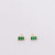 Baguette Emerald Gold Earrings from JaxKelly