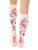 Flowers & Ferns – Pink & Red Compression Socks from Living Royal