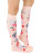 Flowers & Ferns – Pink & Red Compression Socks from Living Royal