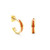 15mm Hoop Earrings with Orange Summer Color