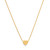 Tiny Heart Necklace 18"chain brass w/14k gld plate
