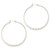 1.5" Hammered Hoops -  Silver
