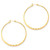 1.5" Hammered Hoops - Gold