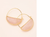Stone Prism Hoop Rose Quartz Gold