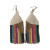 Gold Ivory with Muted Stripe Fringe Earring