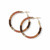 Rose Gold, Gold Bronze Color Block Small Hoop Leverback Earring