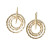 Brass Bar and Triple Hammered Circles Post Earrings