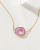 Earthly Geode Necklace-  Pink Agate