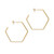 Hexagon Hoop Earrings