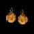 California Poppy Large Wire Drop Earrings