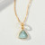 Bermuda Triangle Dainty Collar Necklace - Aquamarine