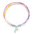 Bright Multi/Silver Miyuki Bracelet Trio Tonal Chromacolor
