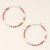 Blush Multi/Silver Miyuki Small Hoop Chromacolor