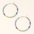 Cobalt Multi/Gold Miyuki Small Hoop Chromacolor