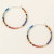 Dark Multi/Silver Miyuki Small Hoop Chromacolor