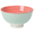 4 inch Bowl Blue Geo/Pink
