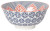 Red Floral Stamped Bowl 6 Inch