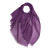  Aubergine Plain Cotton Blend Scarf Finished with Fringes