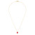 The most delicious, trendiest tiny strawberries ever!  The 6mm strawberry hangs from an 18" 14k gold plated chain.  We are only making a small batch of these guys for the summer so get 'em while you can!  
Designed and assembled in our Sonoma California studio.

•  Made in United States
•  Weight: 0.32 oz (9.07 g)