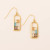 Good Karma Miyuki Frame Earring - Mint/Peach/Gold
