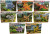 Dinosaur Brick - (From top left to bottom right) - Blue T-Rex, Orange Dilophosaurus, Red Pterosaur, White/Black Indominus Rex, Brown/Green Velociraptor, Sea Green Velociraptor, Purple Triceratops, Yellow/Green Velociraptor