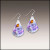 Orange Bird Fine Art Short Drop Handmade Earrings