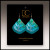 Aqua Abstract Ginkgo Multilayer Handmade Earrings Aqua Abstract Ginkgo Multilayer Handmade Earrings