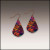 Purple Foliage Nature Short Drop Handmade Earrings