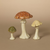  Resin Harvest Mushrooms Set of 3 from the Gerson Companies 