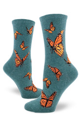  Monarch Butterfly Women's Crew Socks from Mod Socks