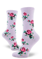Pink Rose Women's Crew Socks Wisteria from Mod Socks