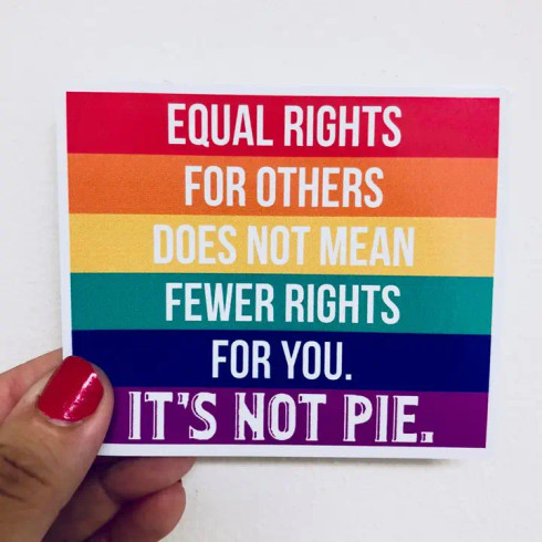 Equal Rights Pie Sticker from Anthem Sticker Company | Jenny K