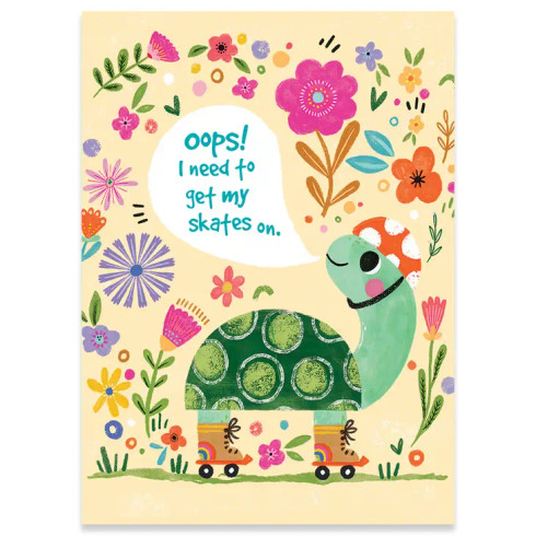 Get Your Skates On Belated Birthday Card by Calypso Cards | Jenny K.
