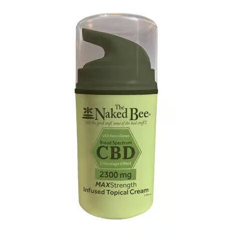 Broad Spectrum CBD Max Strength Infused Topical Cream 2.3oz from