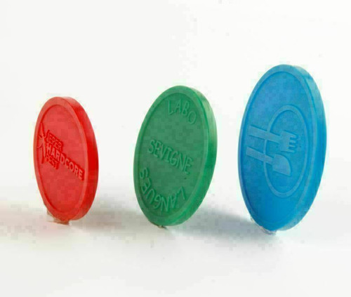 Plastic Tokens Embossed Round 1.37" Qty 9000 Token Examples