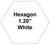 Plastic Tokens Embossed Hexagon 1.20" Qty 2000 Token White